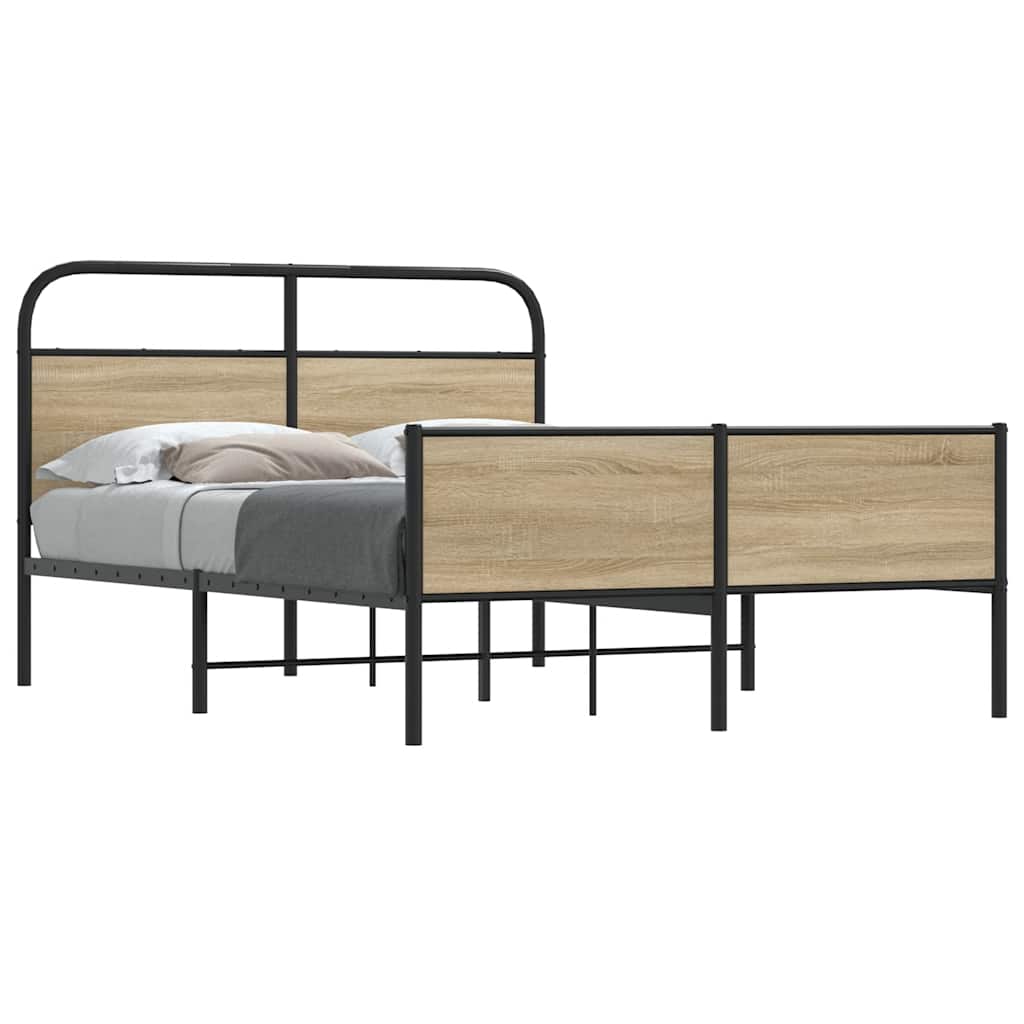 Sengeramme uten madrass sonoma eik 140x200 cm konstruert tre