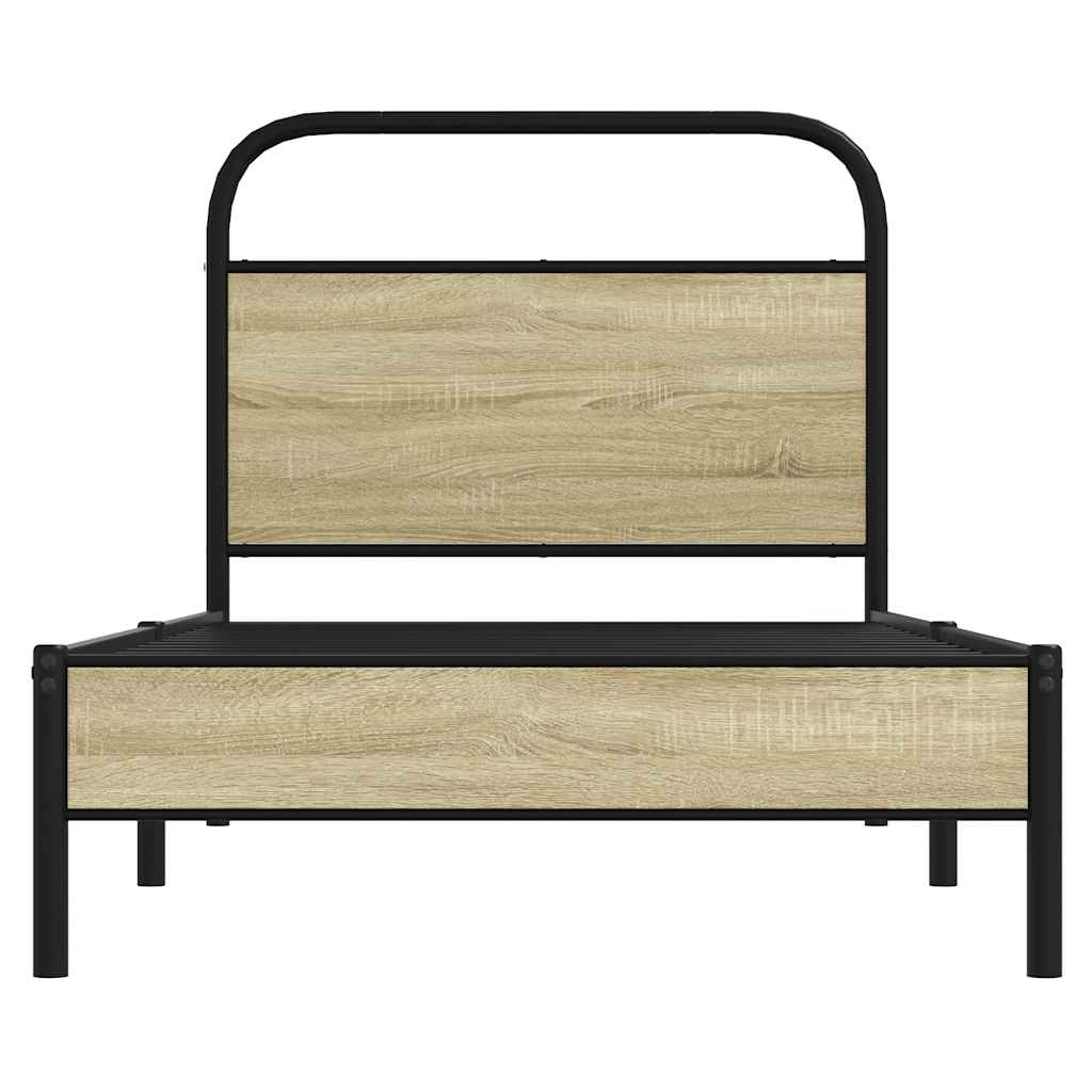 Sengeramme uten madrass sonoma eik 75x190 cm konstruert tre
