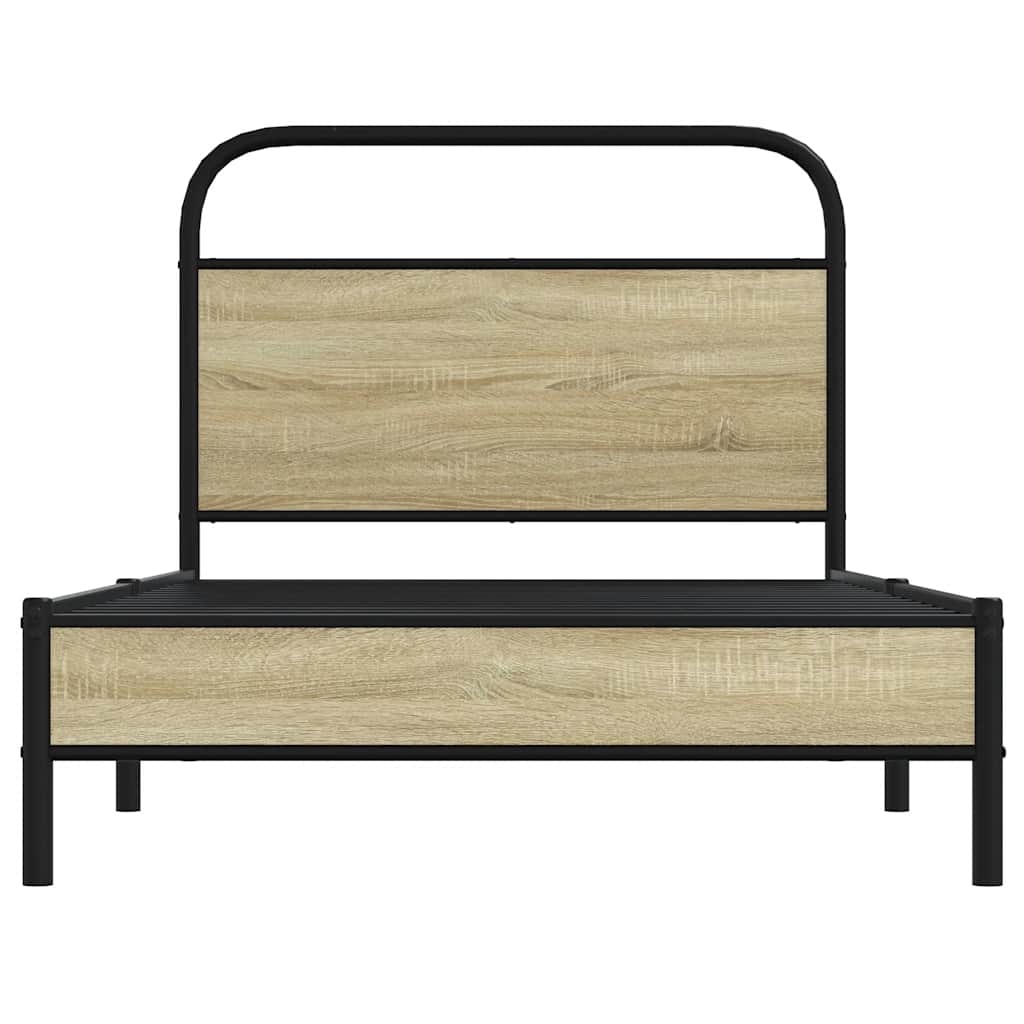 Sengeramme uten madrass sonoma eik 90x190 cm konstruert tre