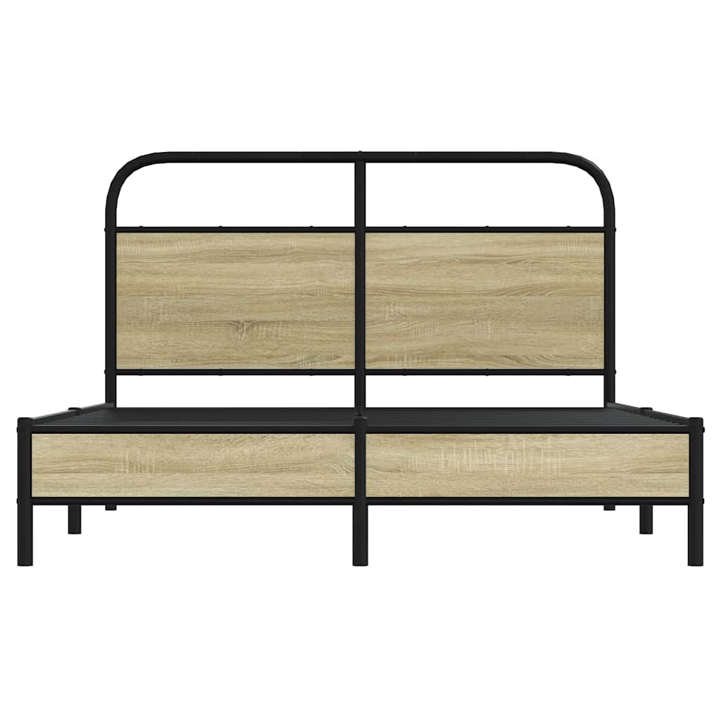 Sengeramme uten madrass sonoma eik 135x190 cm konstruert tre