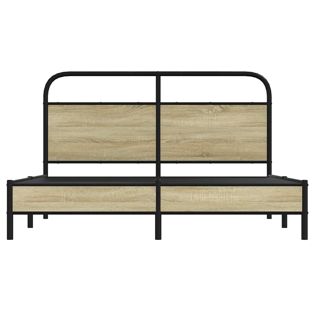 Sengeramme uten madrass sonoma eik 150x200 cm konstruert tre