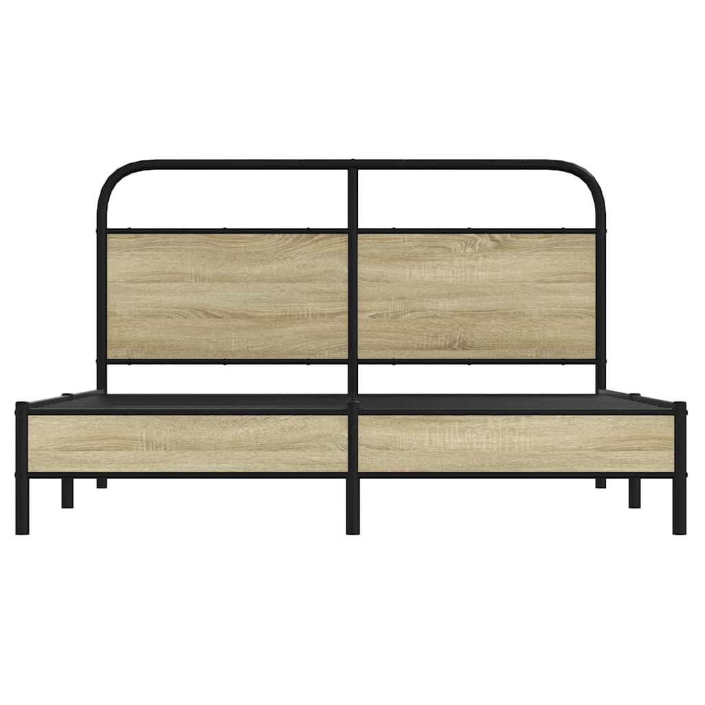 Sengeramme uten madrass sonoma eik 160x200 cm konstruert tre