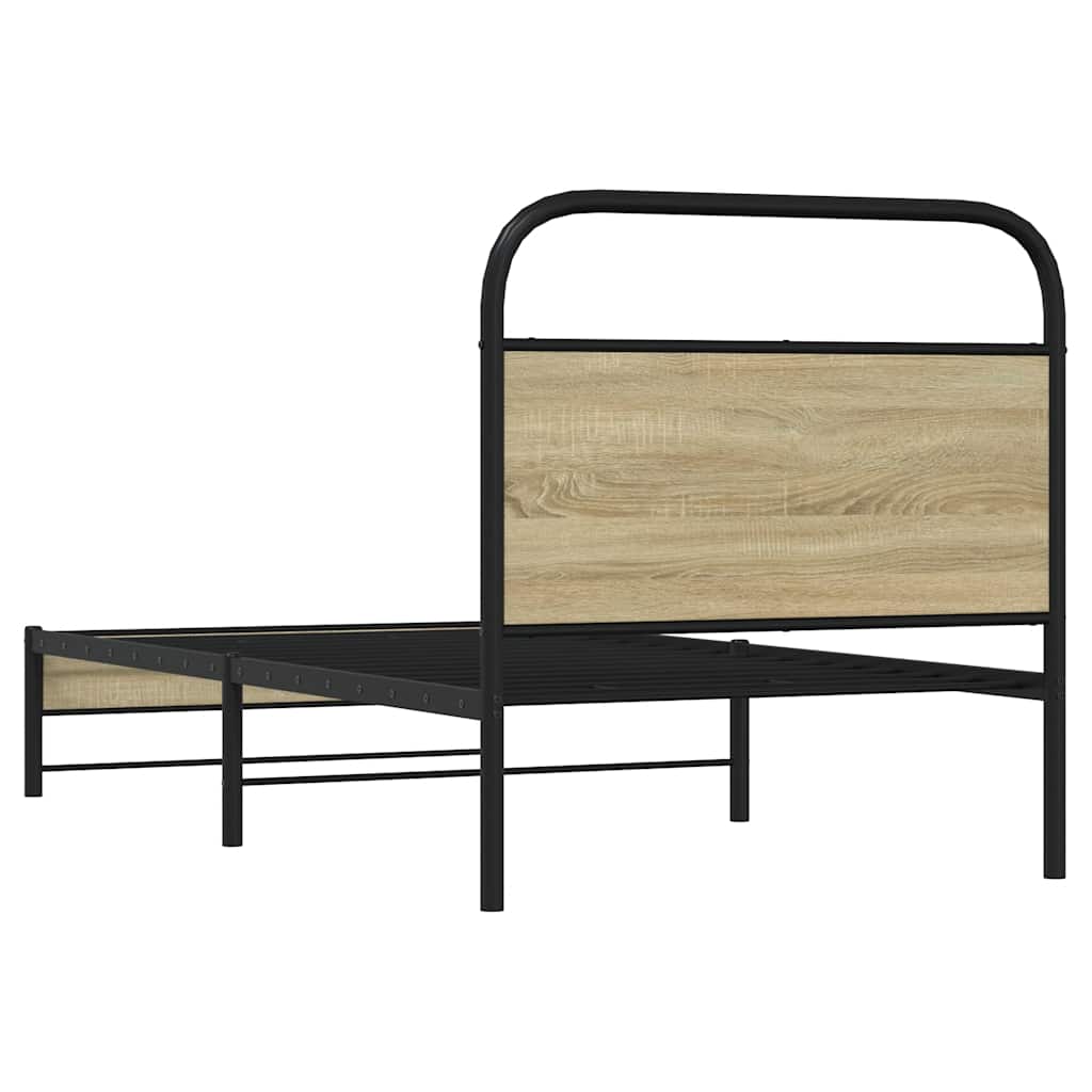 Sengeramme uten madrass sonoma eik 75x190 cm konstruert tre