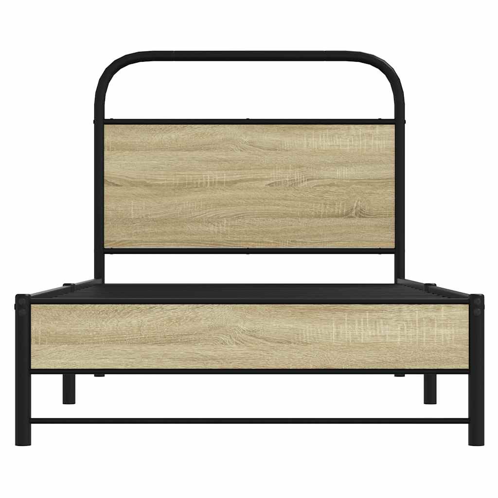 Sengeramme uten madrass sonoma eik 80x200 cm konstruert tre