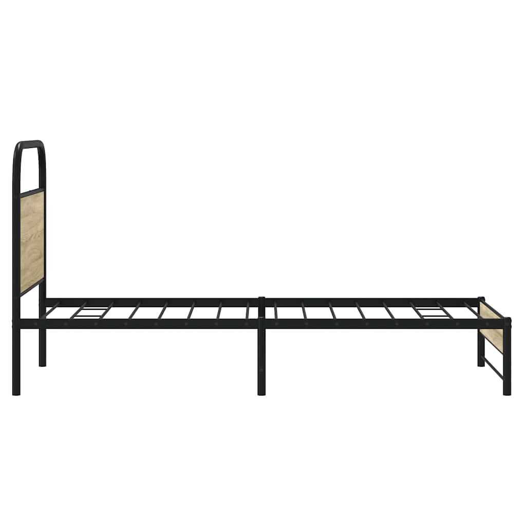 Sengeramme uten madrass sonoma eik 80x200 cm konstruert tre