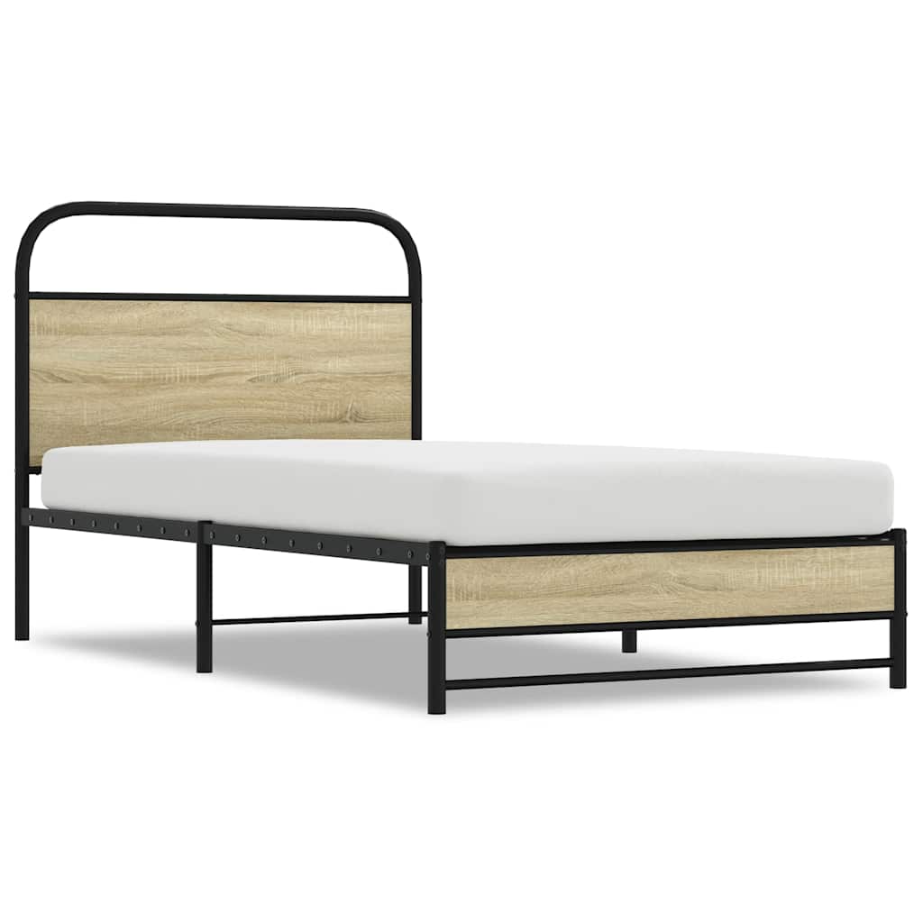 Sengeramme uten madrass sonoma eik 100x190 cm konstruert tre