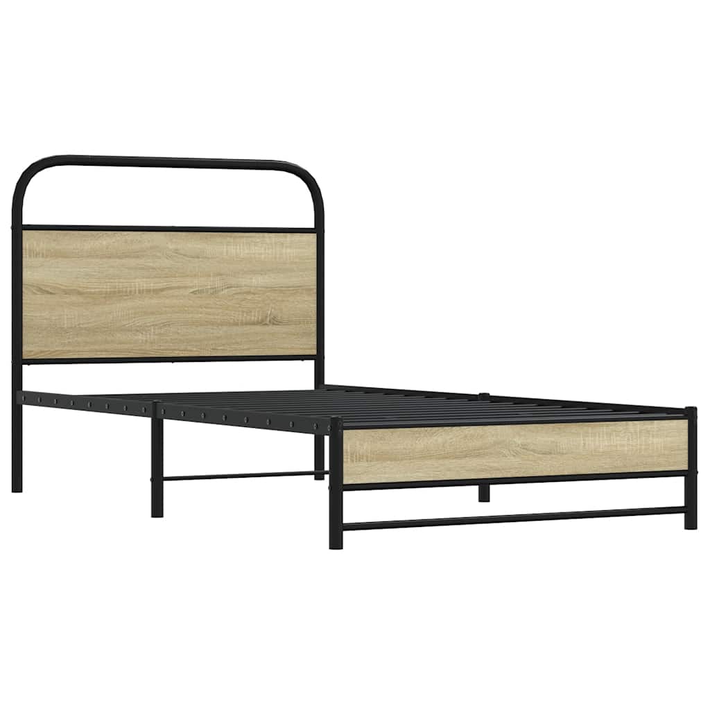 Sengeramme uten madrass sonoma eik 100x190 cm konstruert tre