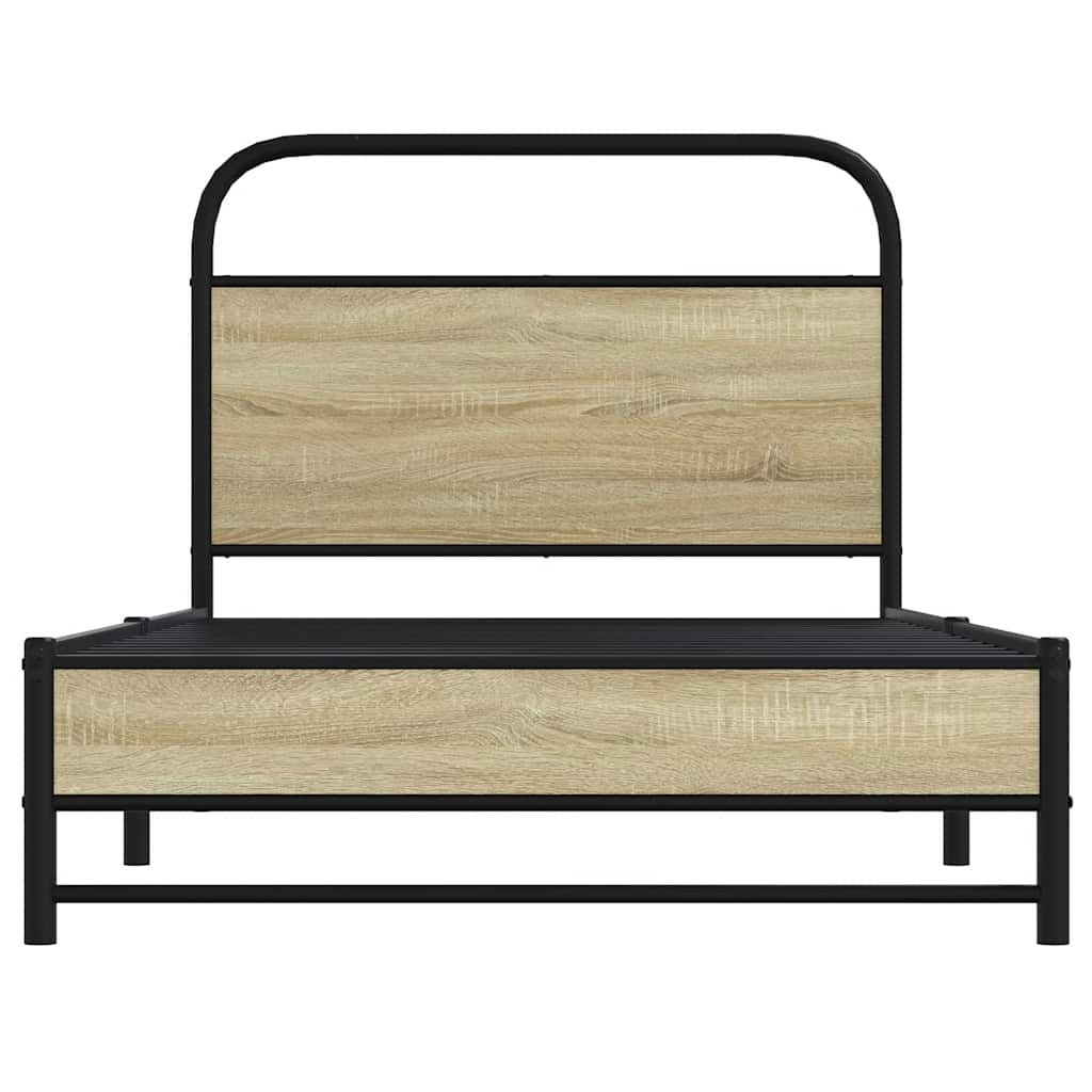 Sengeramme uten madrass sonoma eik 100x190 cm konstruert tre