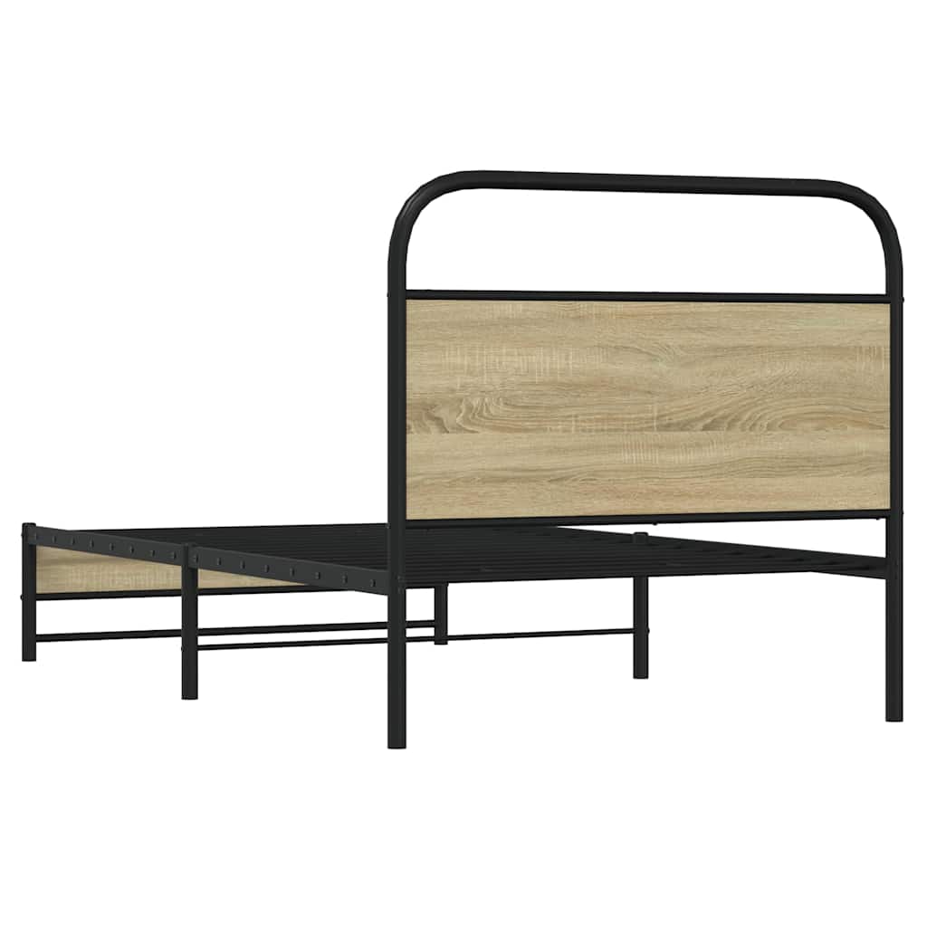 Sengeramme uten madrass sonoma eik 100x200 cm konstruert tre