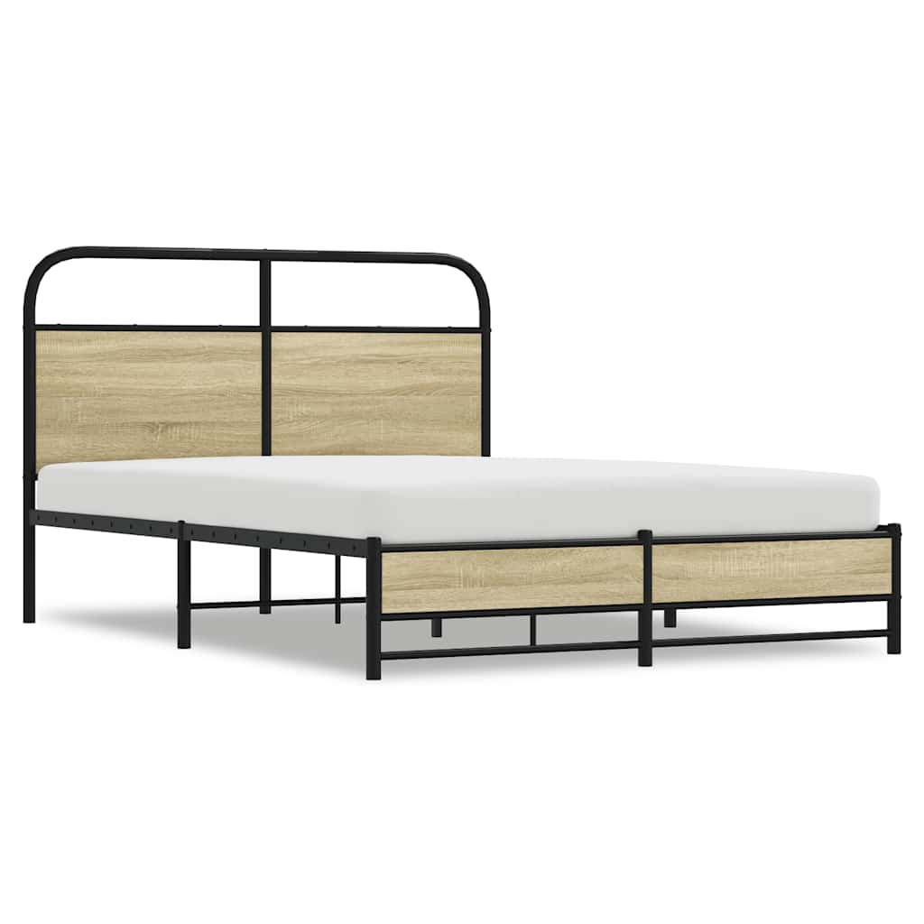 Sengeramme uten madrass sonoma eik 140x190 cm konstruert tre
