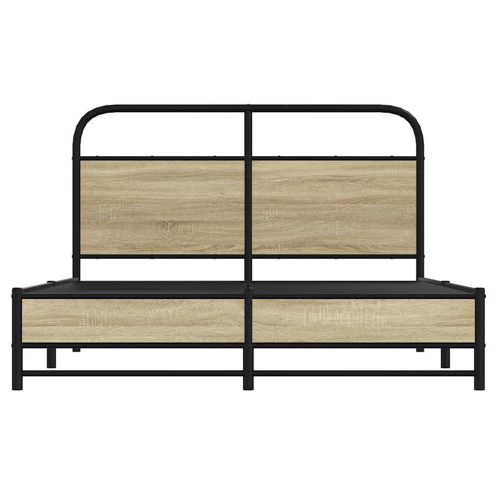 Sengeramme uten madrass sonoma eik 140x190 cm konstruert tre