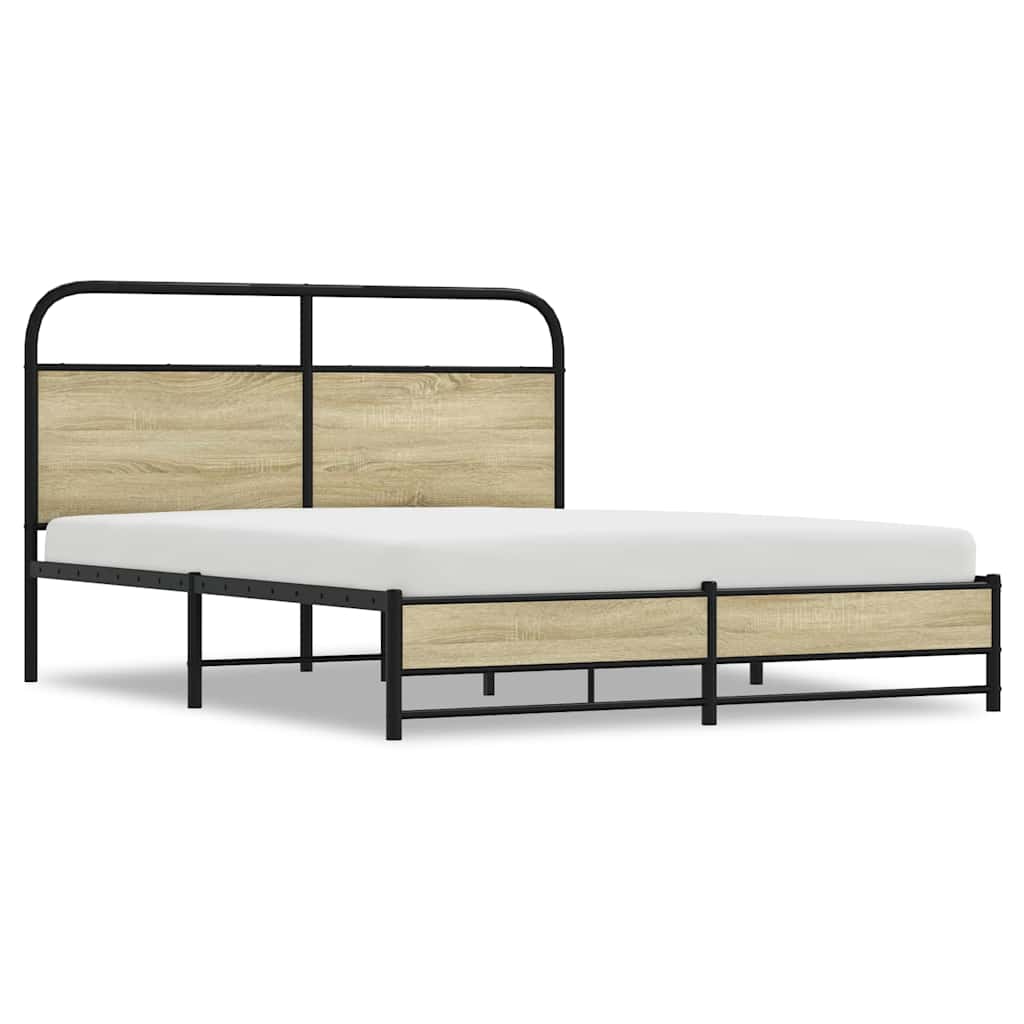 Sengeramme uten madrass sonoma eik 150x200 cm konstruert tre