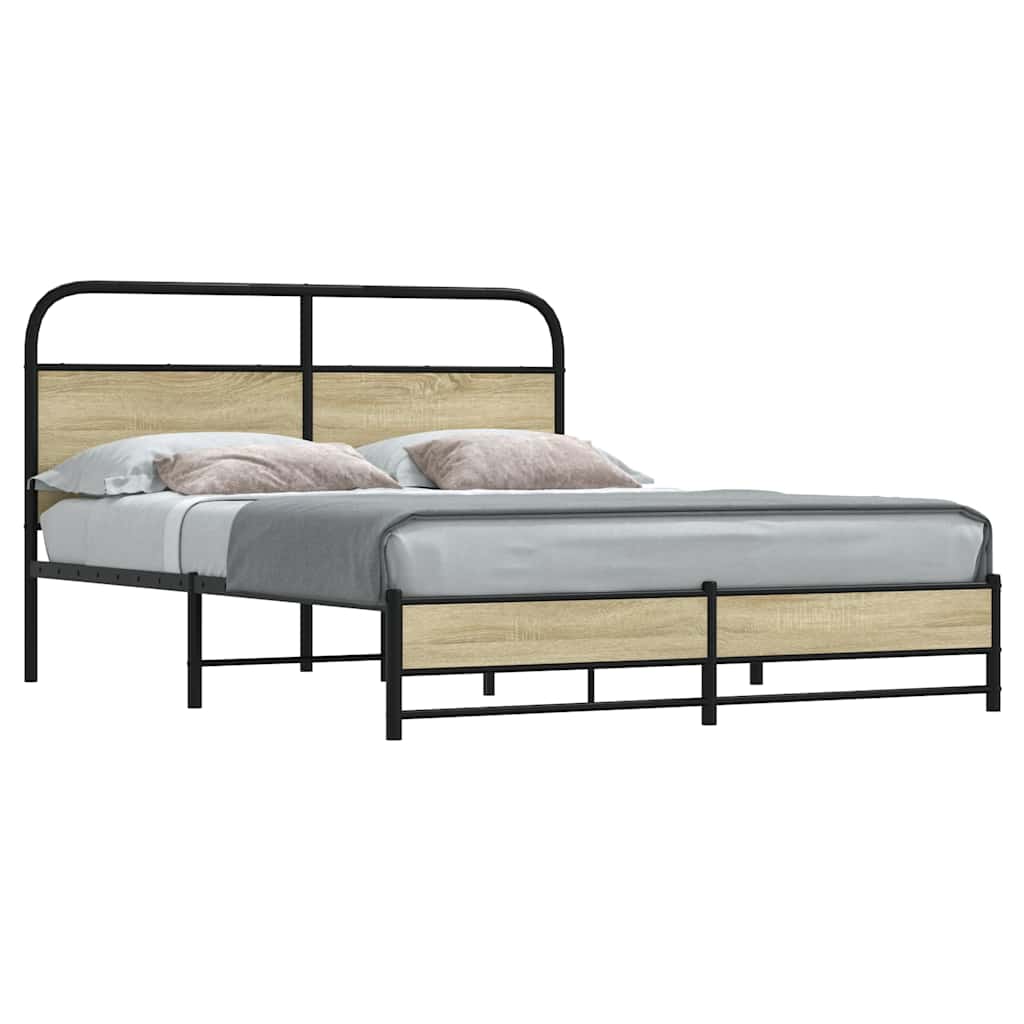 Sengeramme uten madrass sonoma eik 150x200 cm konstruert tre
