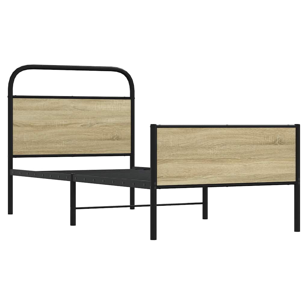 Sengeramme uten madrass sonoma eik 75x190 cm konstruert tre