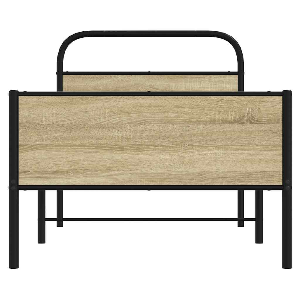 Sengeramme uten madrass sonoma eik 75x190 cm konstruert tre