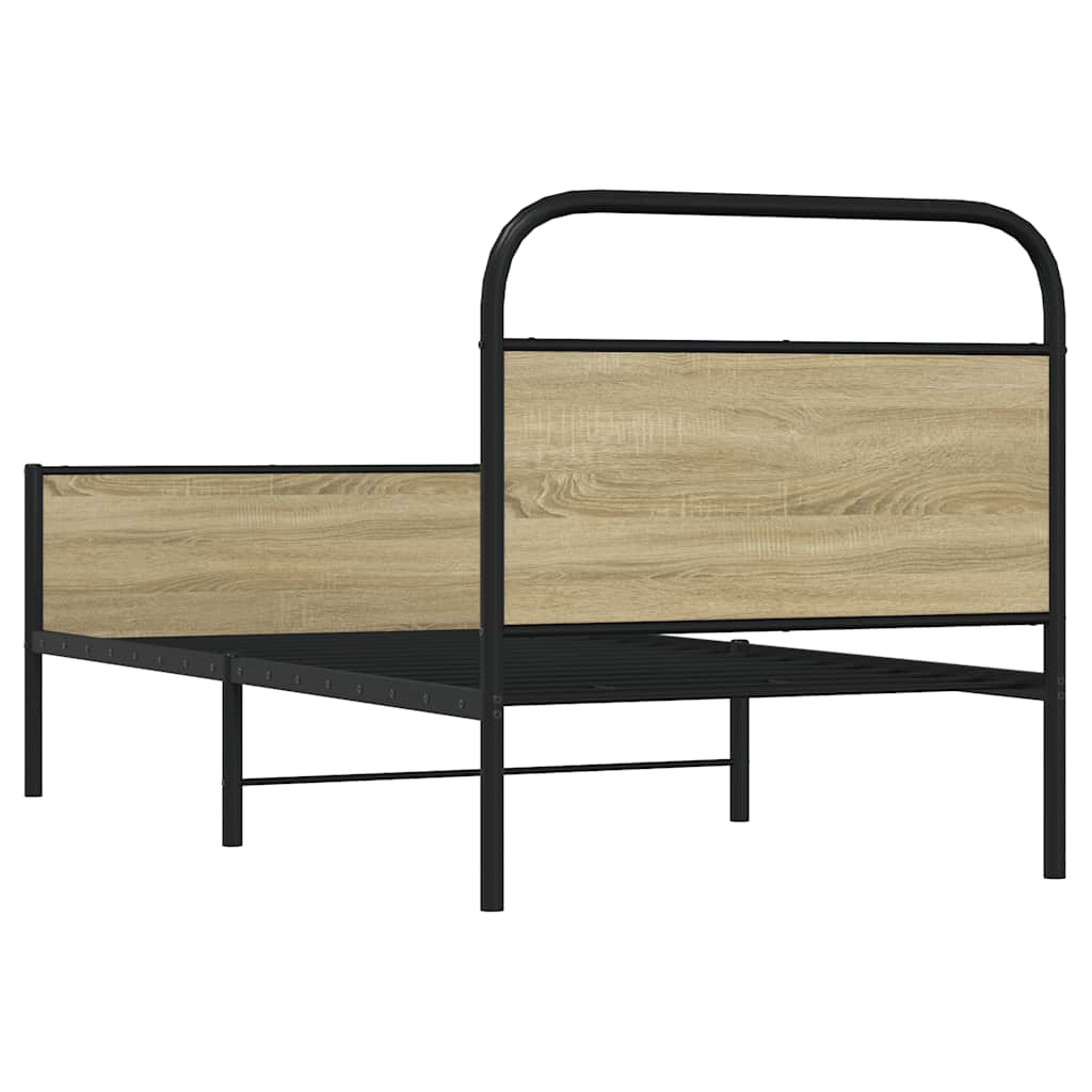 Sengeramme uten madrass sonoma eik 80x200 cm konstruert tre