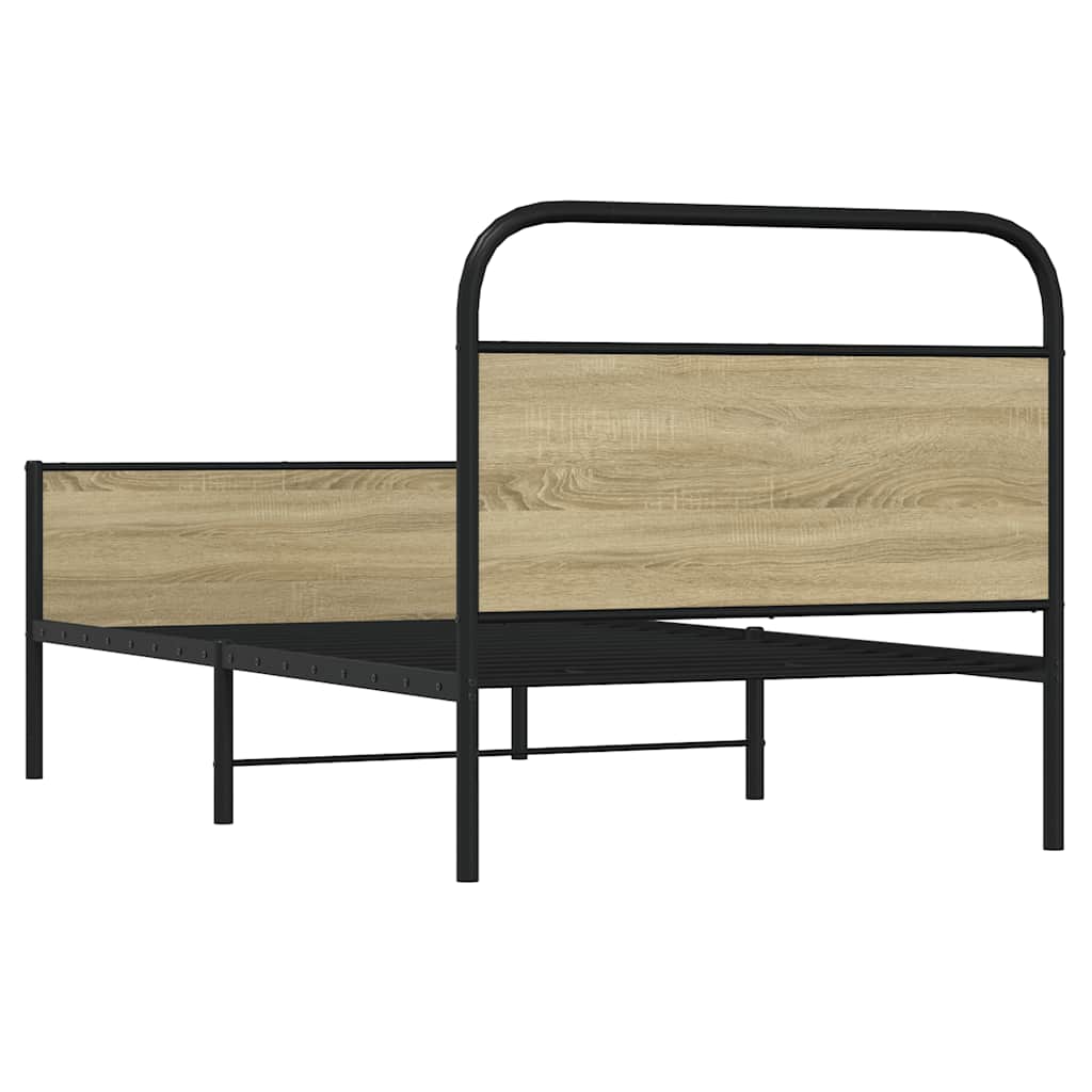Sengeramme uten madrass sonoma eik 90x200 cm konstruert tre