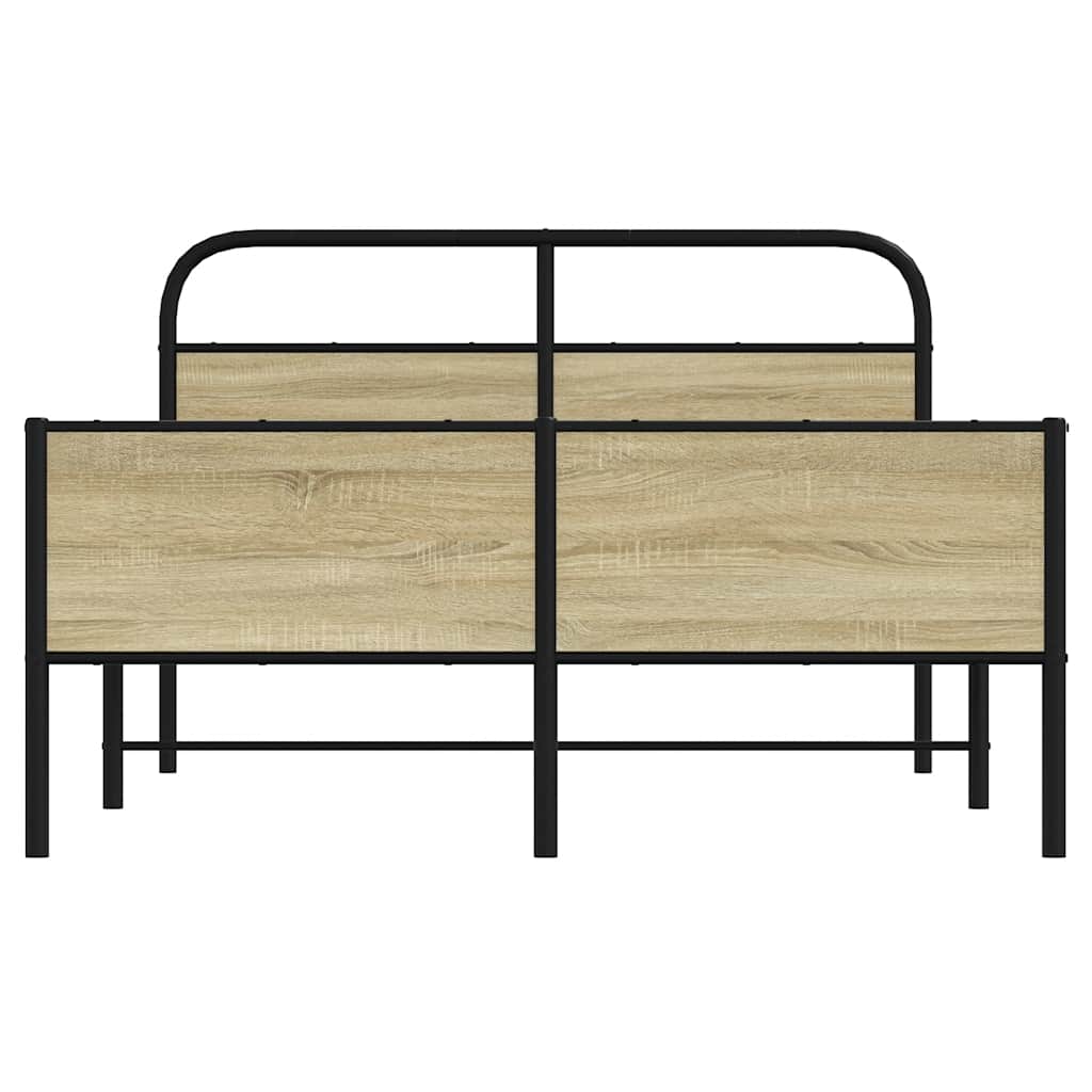Sengeramme uten madrass sonoma eik 135x190 cm konstruert tre