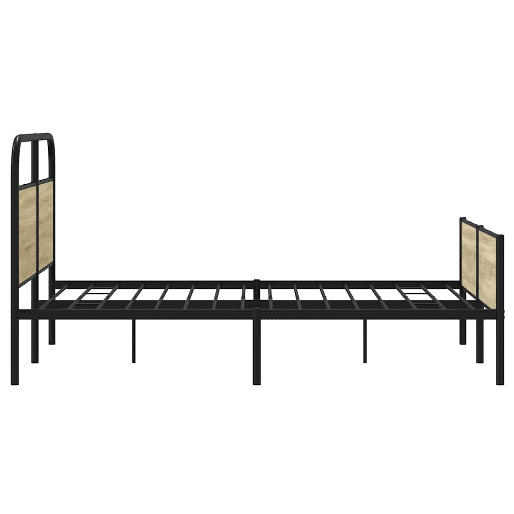 Sengeramme uten madrass sonoma eik 135x190 cm konstruert tre
