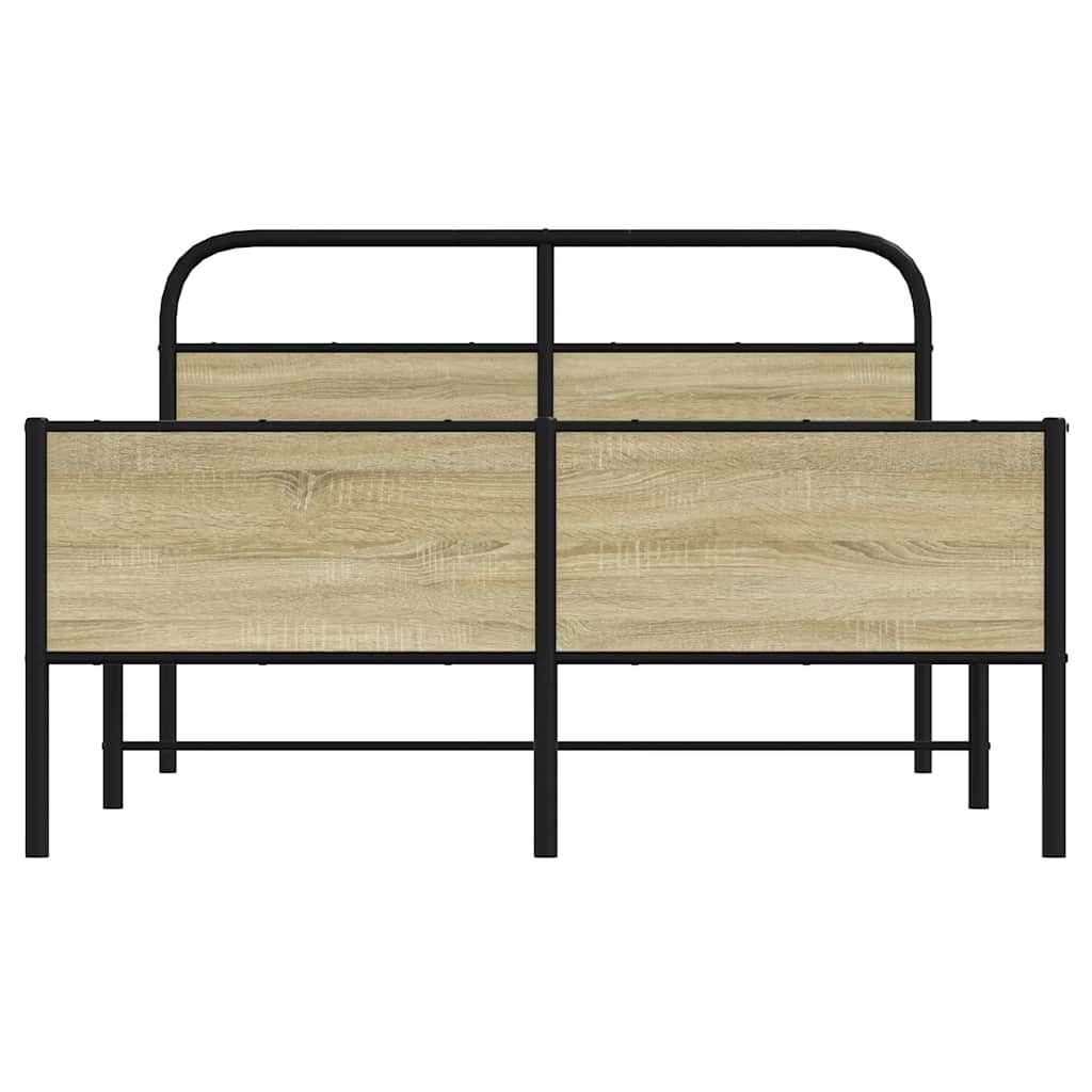 Sengeramme uten madrass sonoma eik 140x200 cm konstruert tre