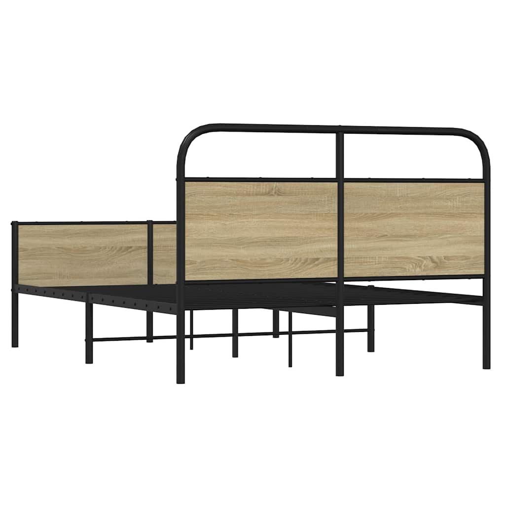 Sengeramme uten madrass sonoma eik 140x200 cm konstruert tre