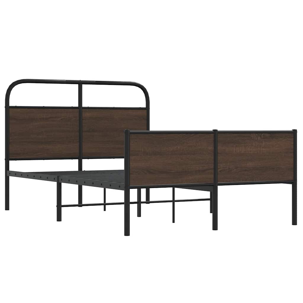 Sengeramme uten madrass brun eik 120x200 cm konstruert tre