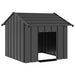 Hundehus med tak 85x107x81 cm galvanisert stål