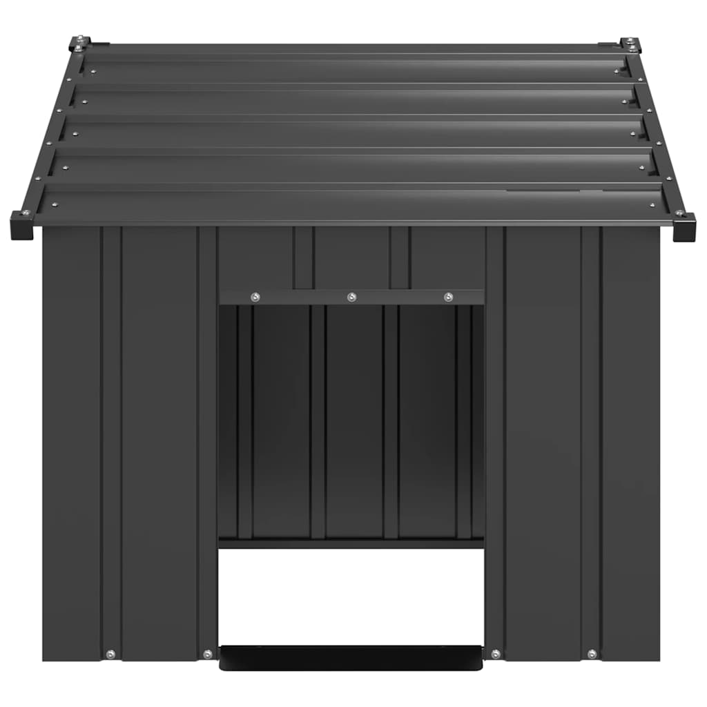 Hundehus med tak 83x130x85 cm galvanisert stål