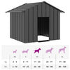 Hundehus med tak 131x101x102 cm galvanisert stål