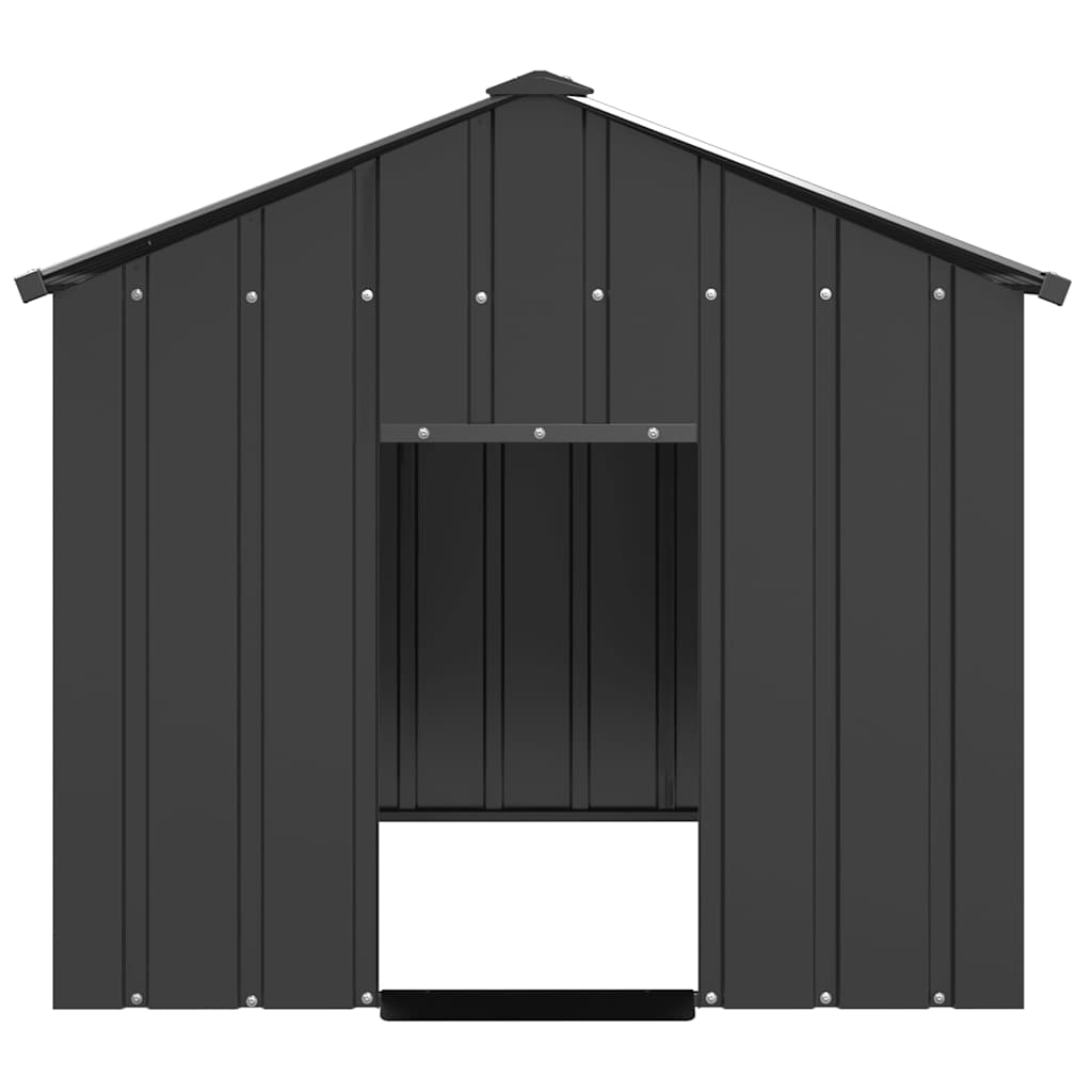 Hundehus med tak 113x153x101 cm galvanisert stål