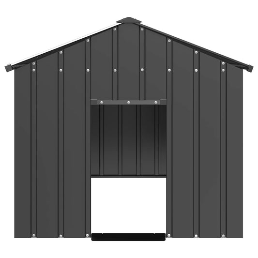 Hundehus med tak 114x202x101 cm galvanisert stål