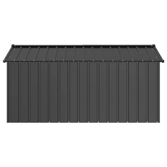 Hundehus med tak 114x202x101 cm galvanisert stål