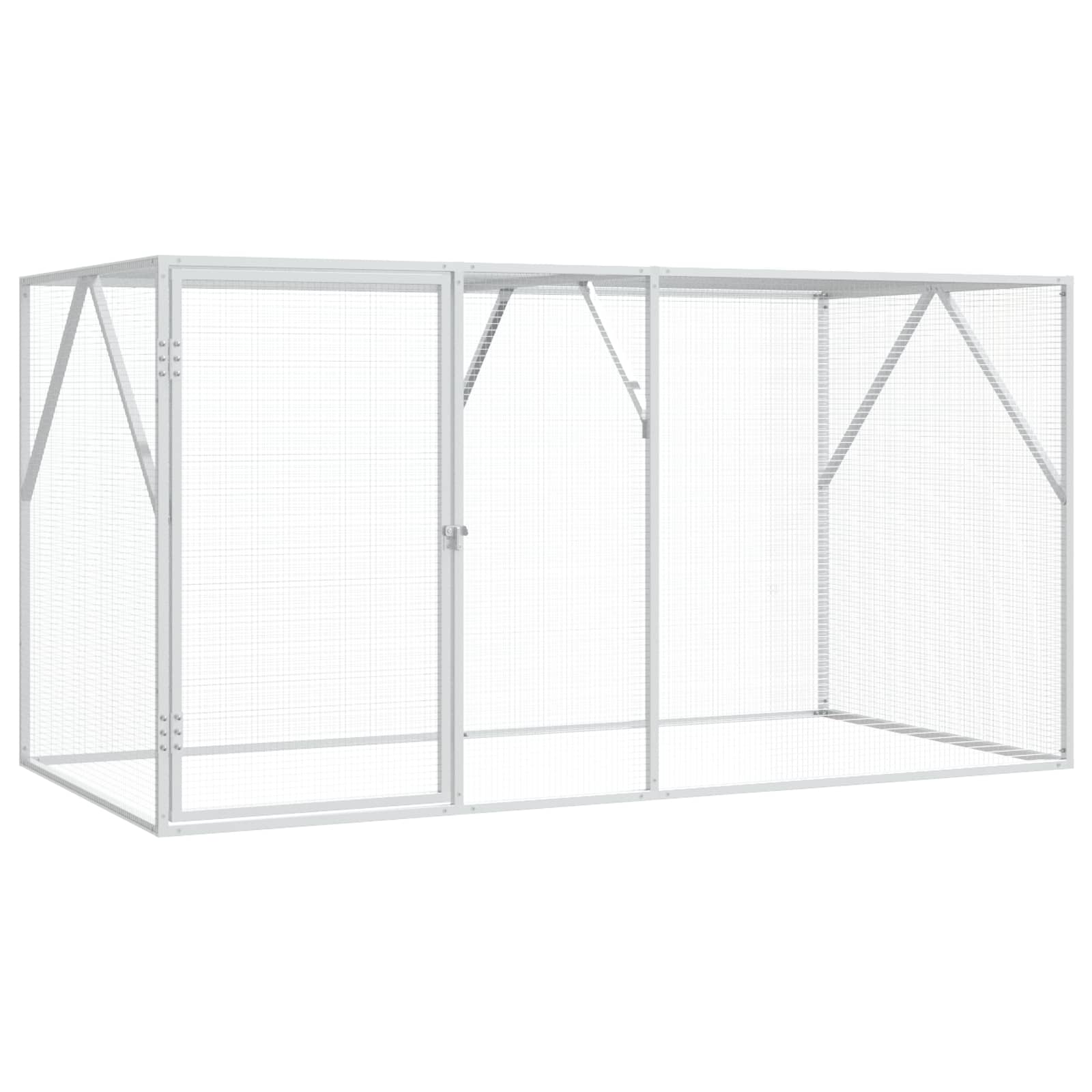 Fuglebur Antrasitt 208 x 102 x 108 cm Galvanisert Stål vidaXL