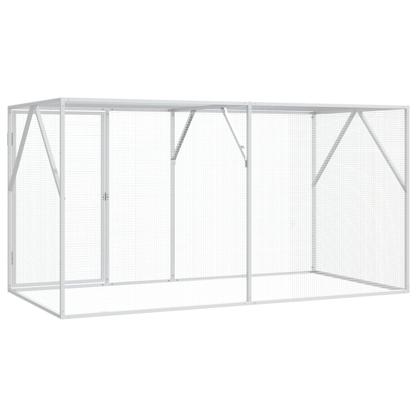 Fuglebur Antrasitt 208 x 102 x 108 cm Galvanisert Stål vidaXL