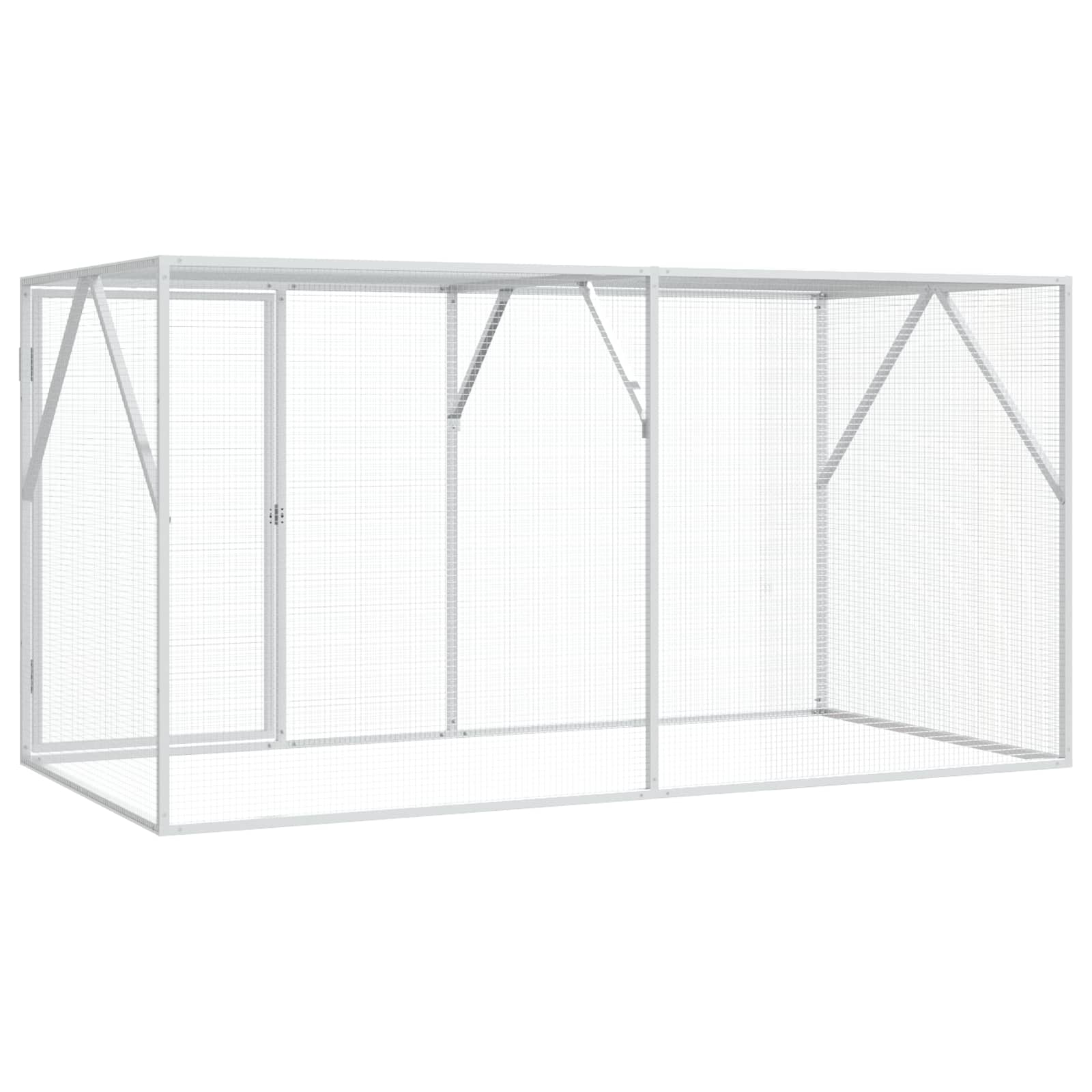 Fuglebur Antrasitt 208 x 102 x 108 cm Galvanisert Stål vidaXL