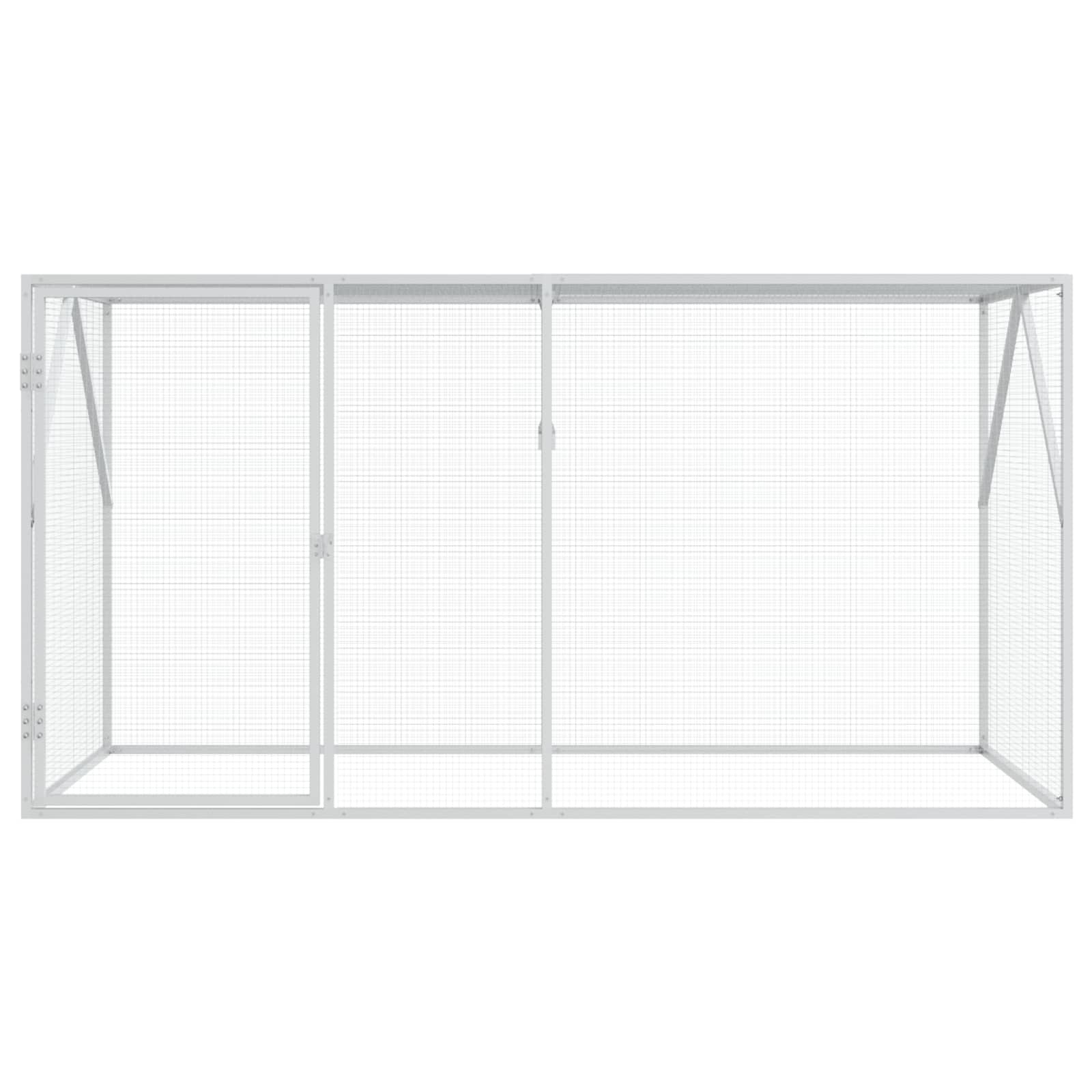 Fuglebur Antrasitt 208 x 102 x 108 cm Galvanisert Stål vidaXL