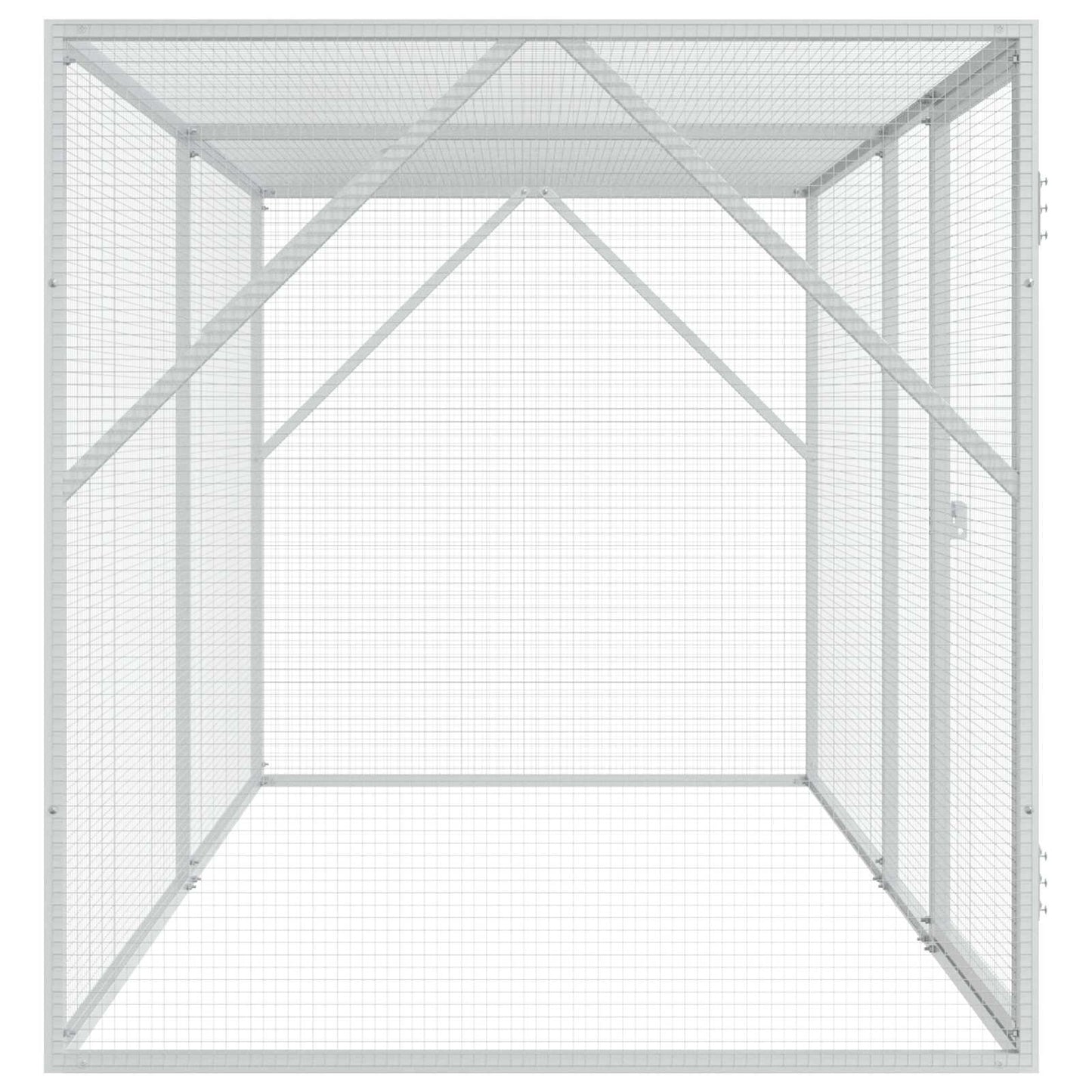 Fuglebur Antrasitt 208 x 102 x 108 cm Galvanisert Stål vidaXL