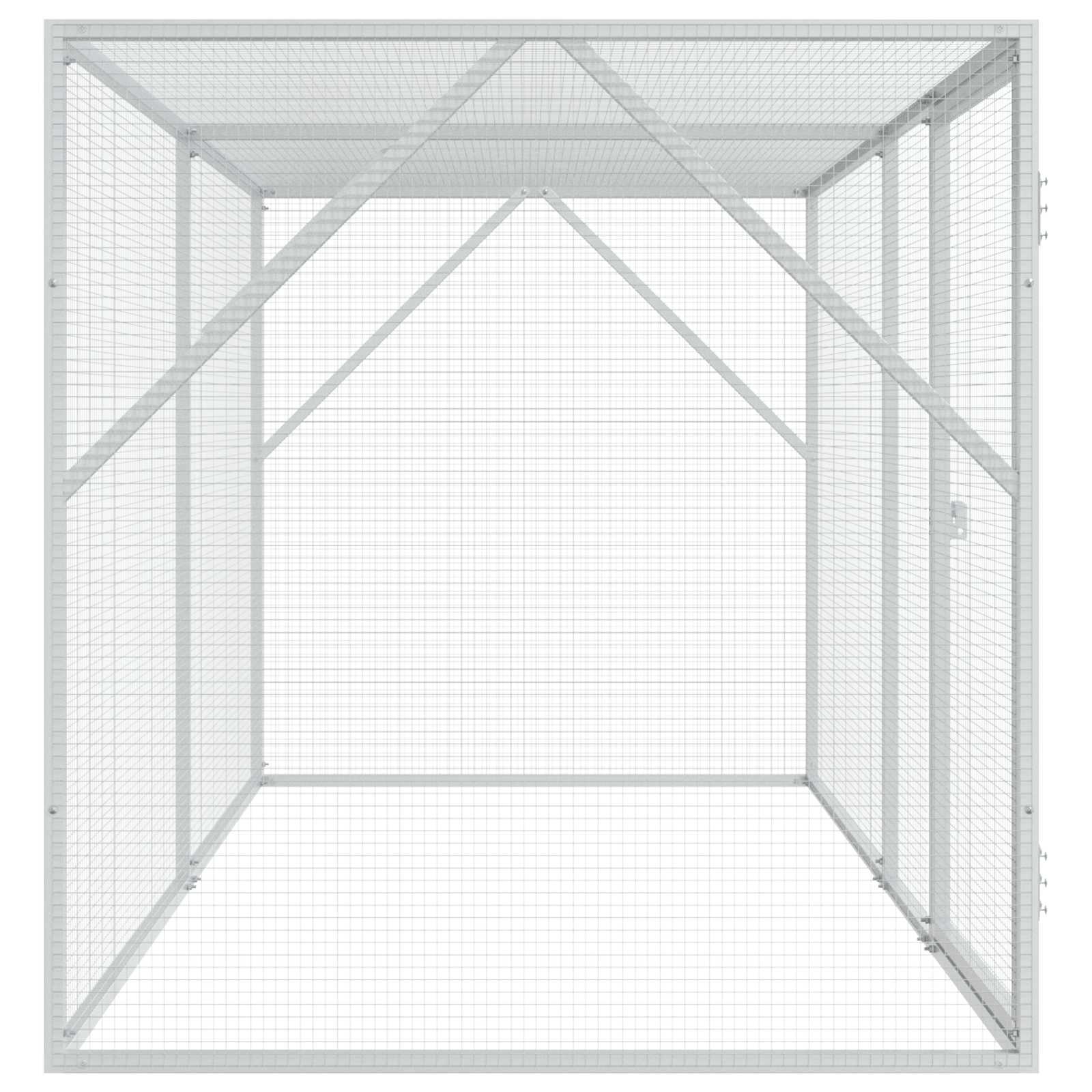 Fuglebur Antrasitt 208 x 102 x 108 cm Galvanisert Stål vidaXL
