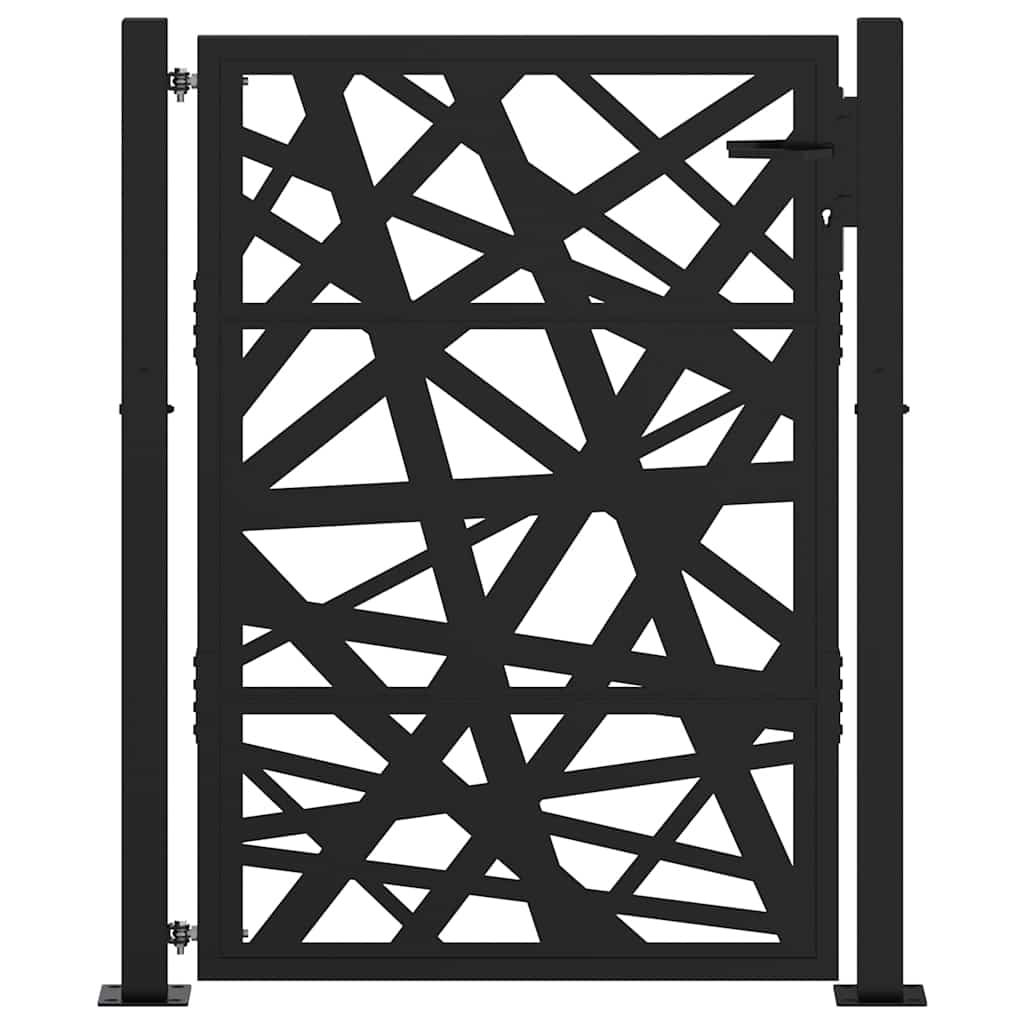 Hageport svart 100x125 cm stål lysdesign
