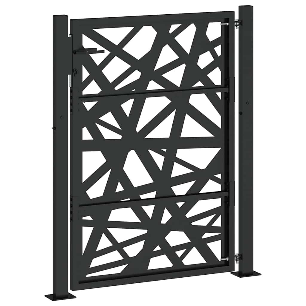 Hageport svart 100x125 cm stål lysdesign