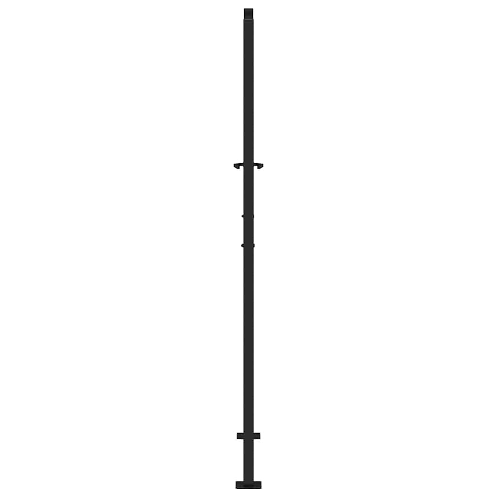 Hageport svart 100x175 cm stål lysdesign