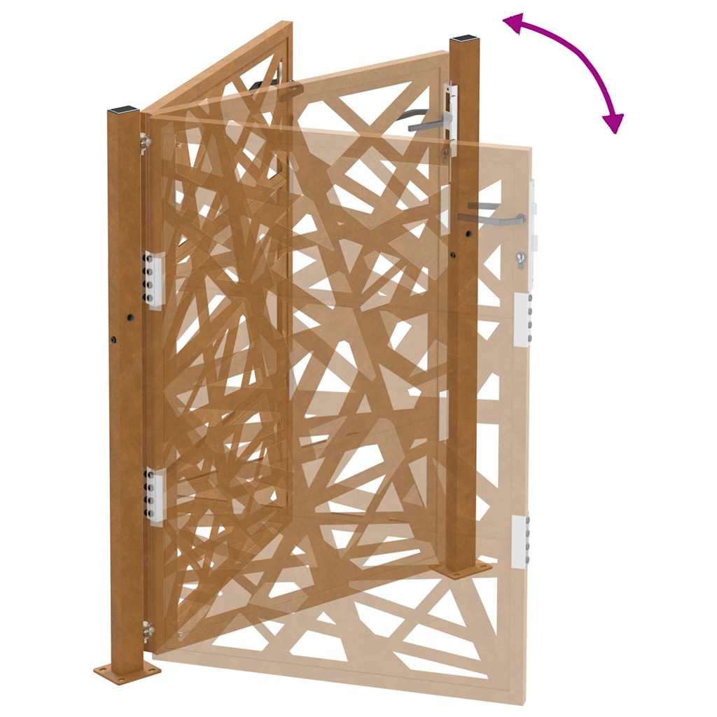 Hageport 100x125 cm værbestandig stållampedesign