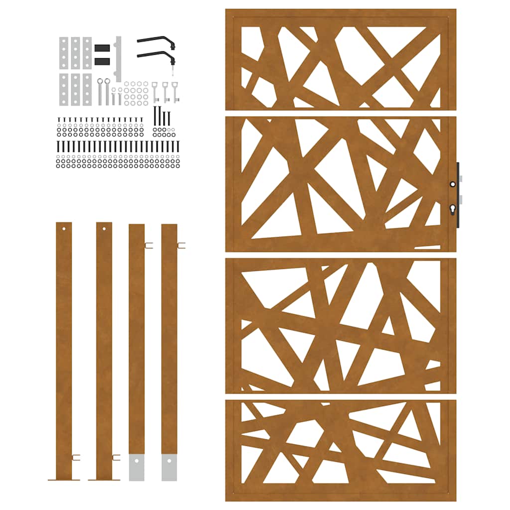 Hageport 100x175 cm værbestandig stållampedesign