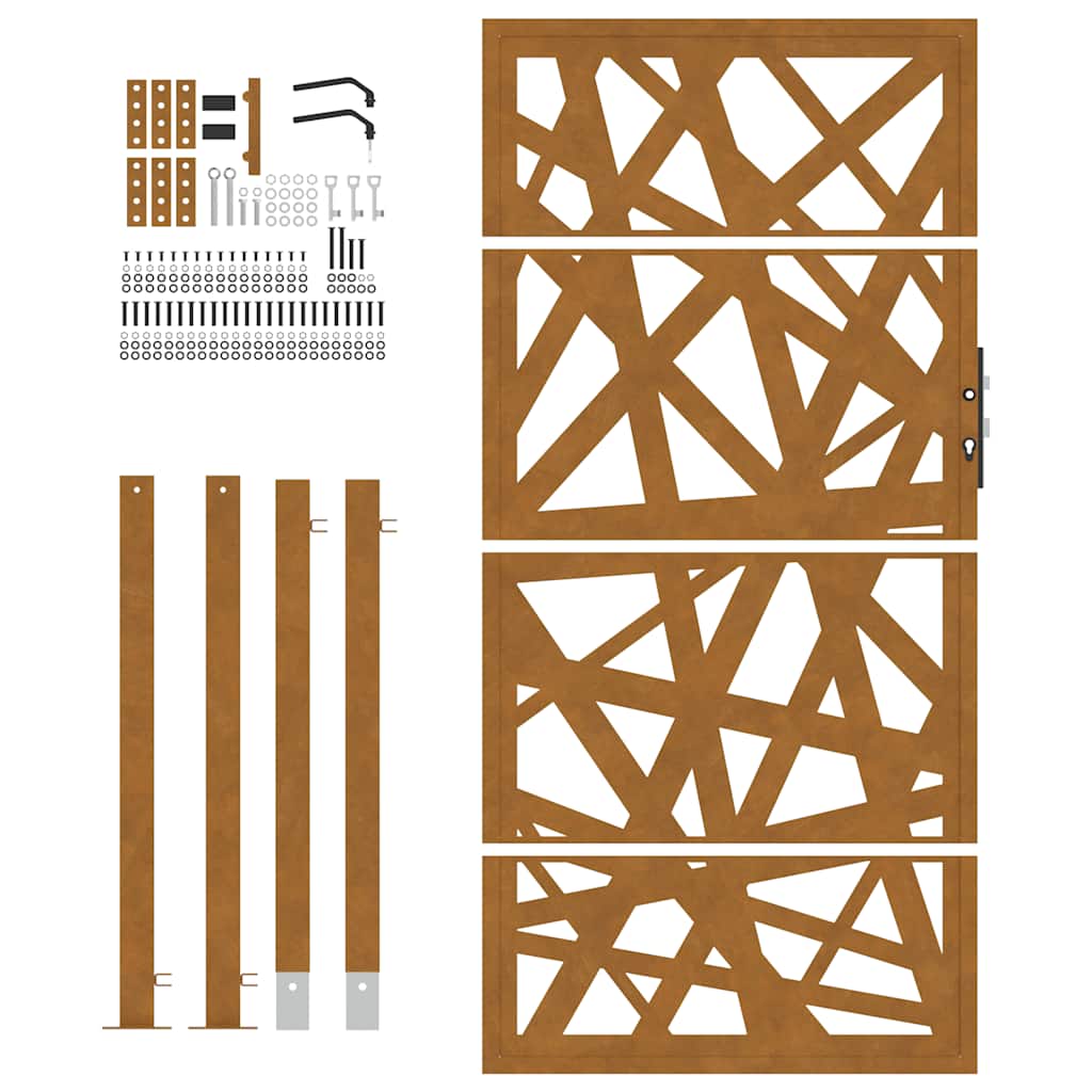 Hageport 100x200 cm værbestandig stållampedesign vidaXL