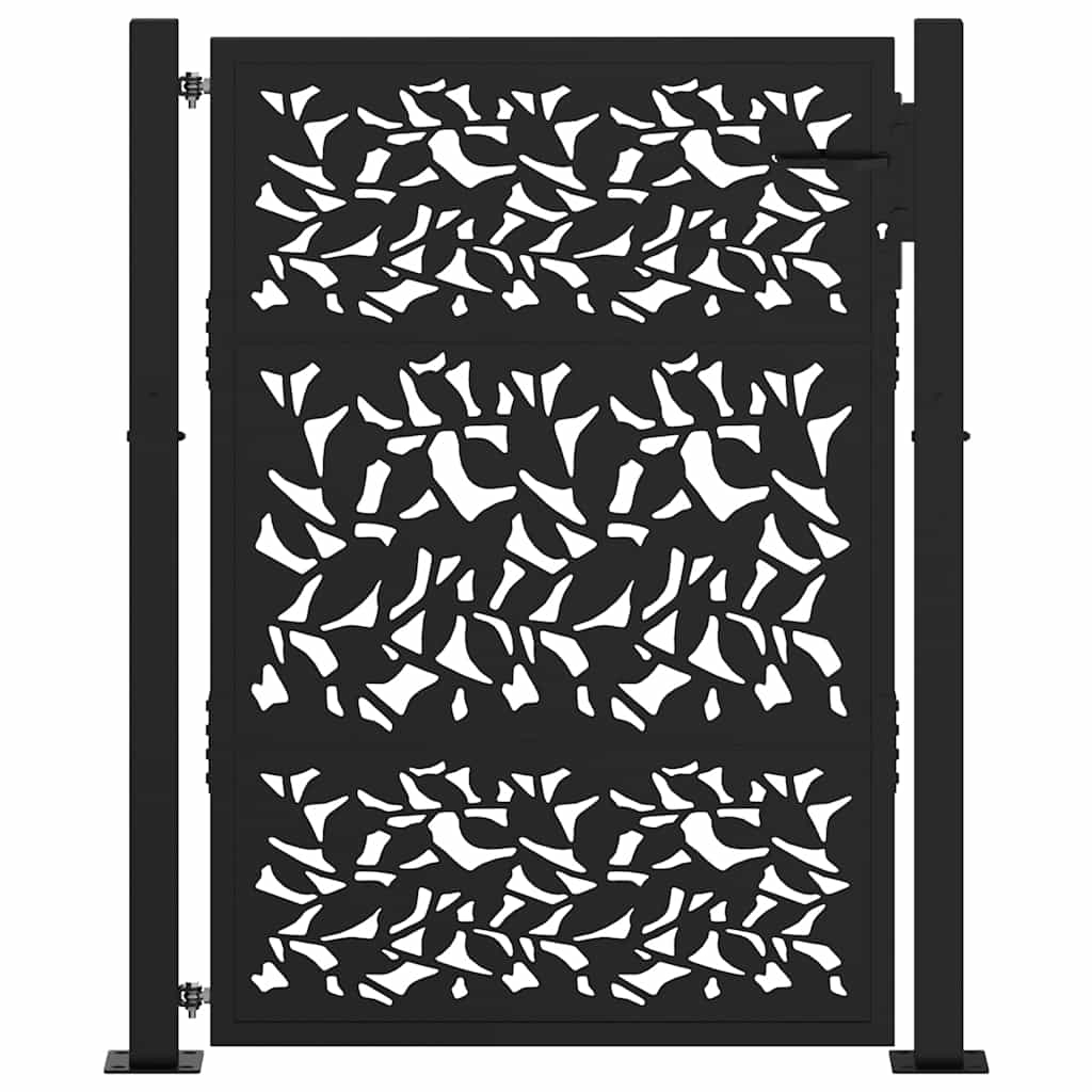 Hageport svart 100x125 cm stålbladdesign