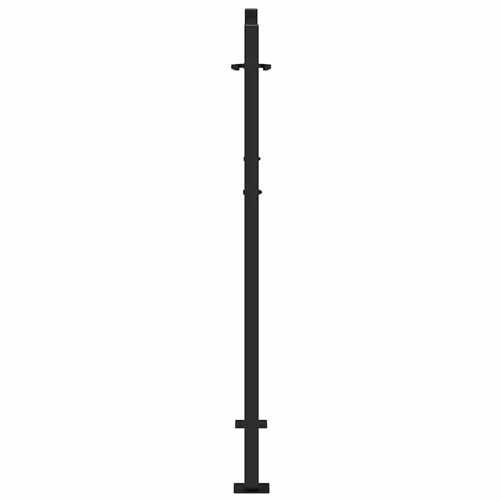 Hageport svart 100x125 cm stålbladdesign