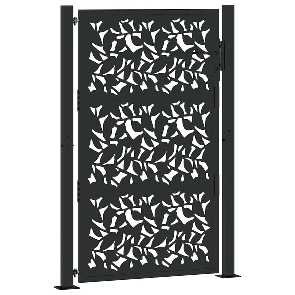 Hageport svart 100x150 cm stålbladdesign