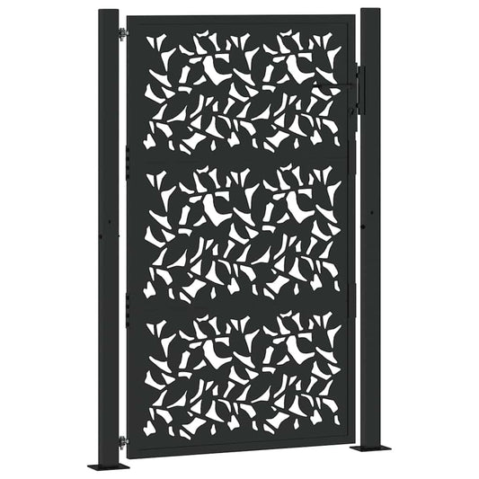 Hageport svart 100x150 cm stålbladdesign