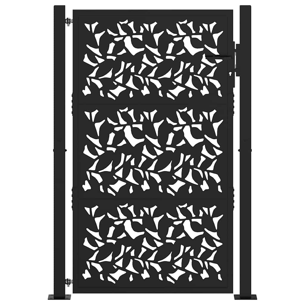 Hageport svart 100x150 cm stålbladdesign