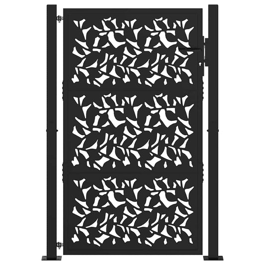 Hageport svart 100x150 cm stålbladdesign
